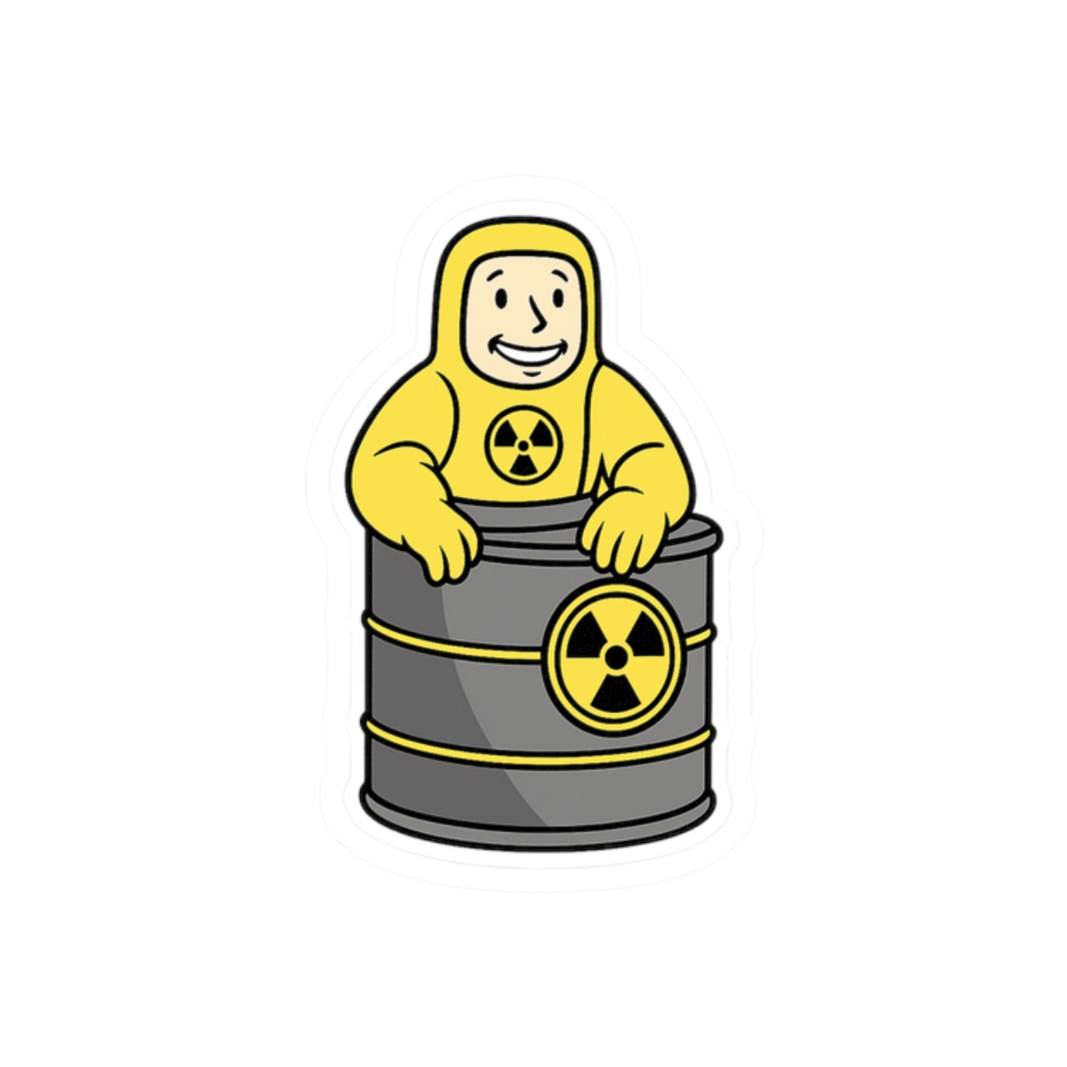 Radiation Vault Boy Funny Fallout Sticker - alternate angle 3, merchandise