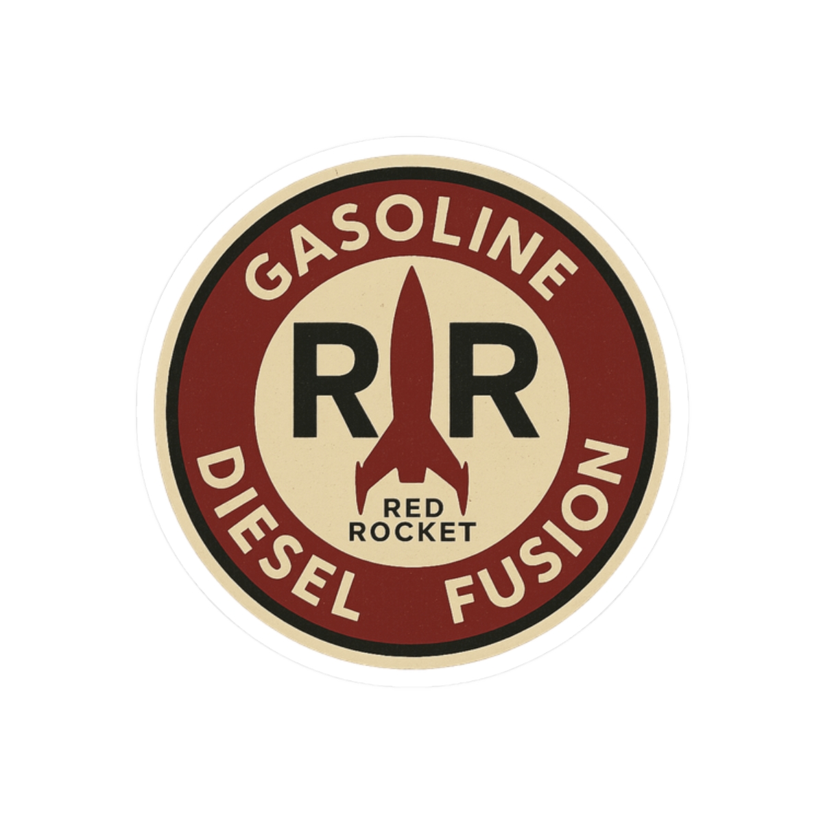 Red Rocket Sticker | Bold Vinyl Space Decal - alternate angle 3, merchandise