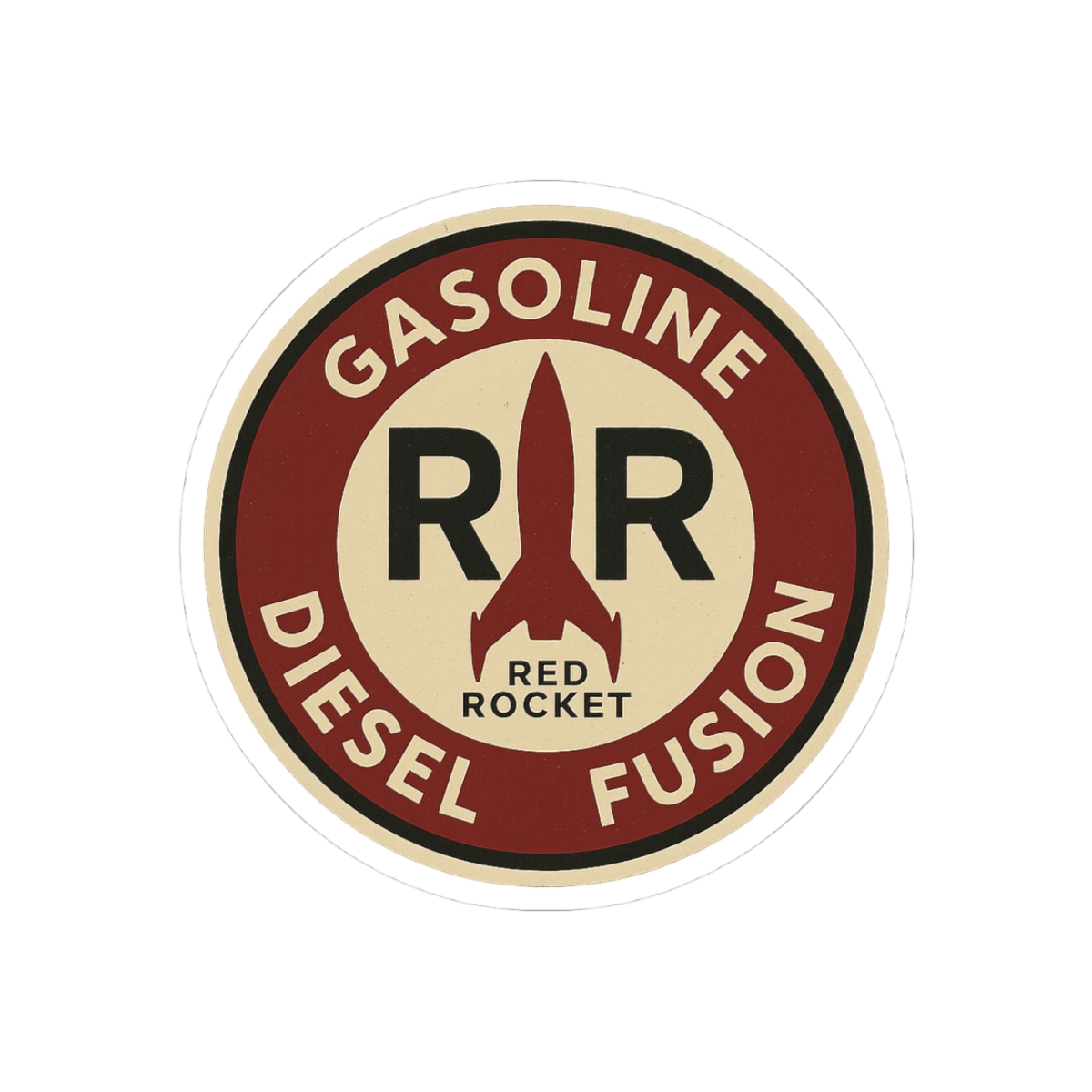 Red Rocket Sticker | Bold Vinyl Space Decal - alternate angle 1, merchandise