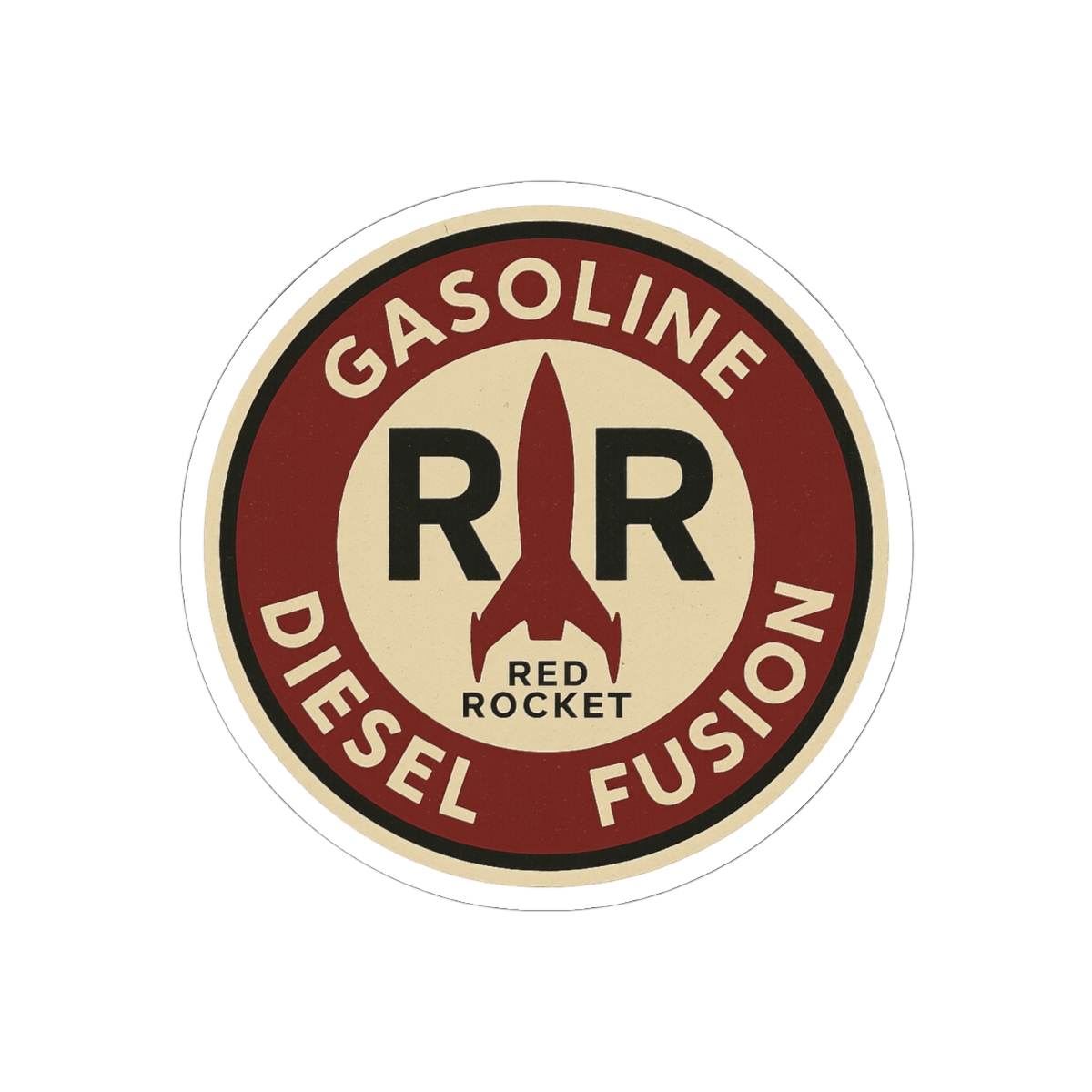 Red Rocket Sticker | Bold Vinyl Space Decal - alternate angle 2, merchandise