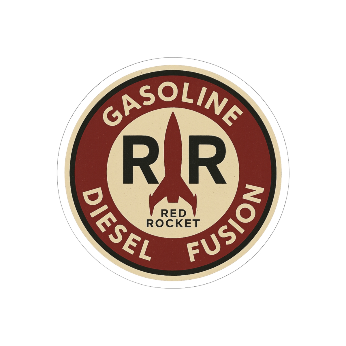 Red Rocket Sticker | Bold Vinyl Space Decal