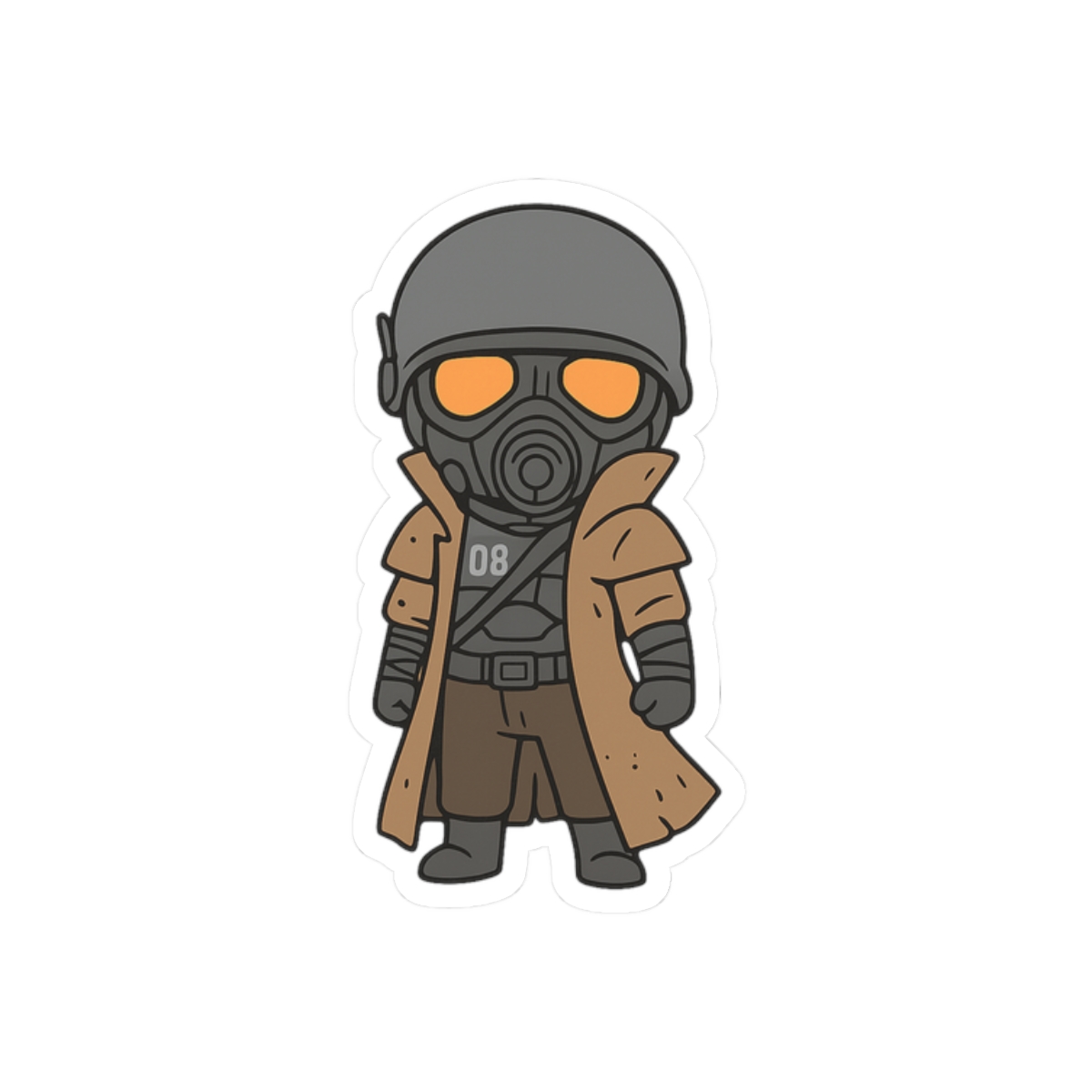 Chibi Veteran Ranger Sticker | Cute Fallout Decal - alternate angle 3, merchandise