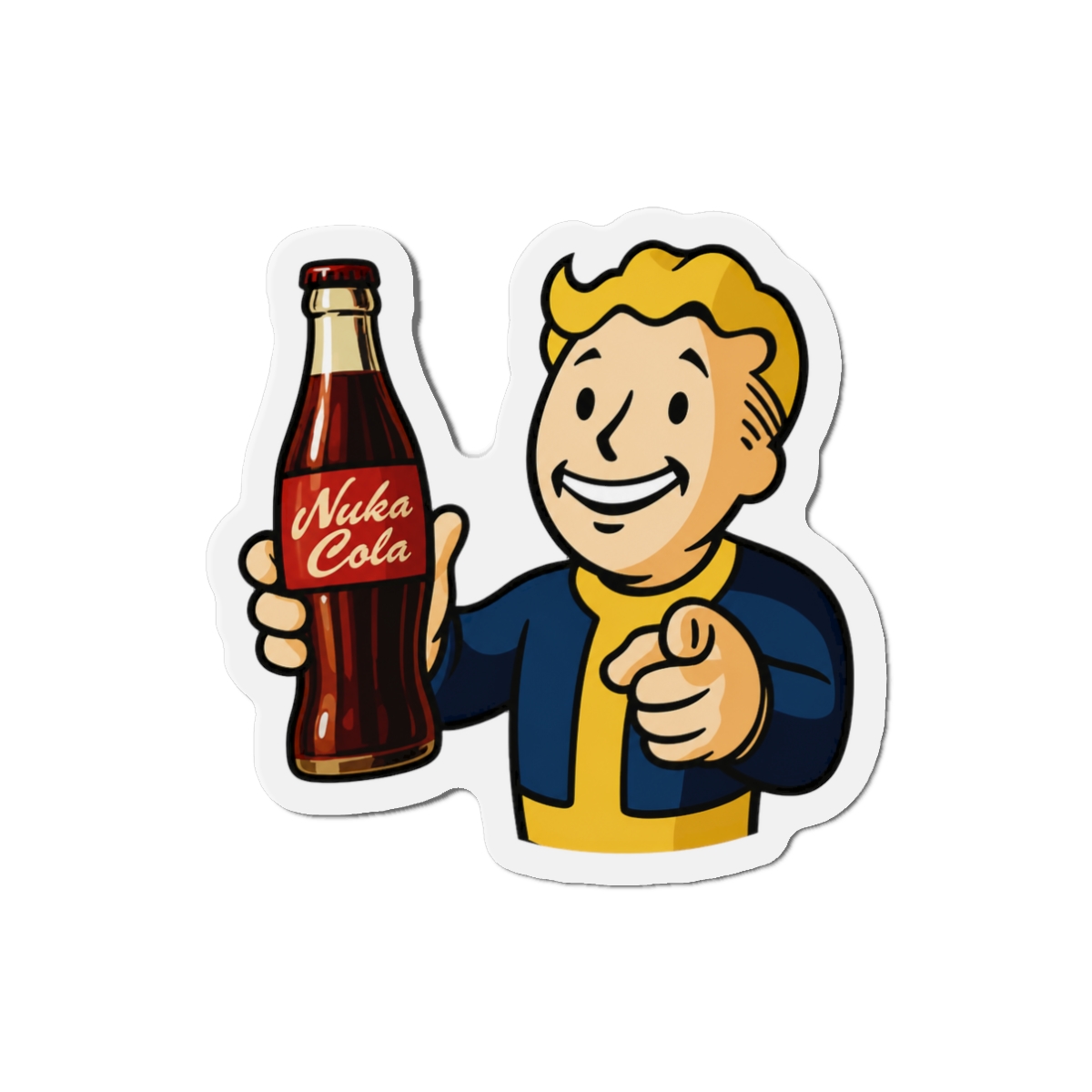 Fallout 4 Pip-Boy Nuka Cola Fridge Magnet 7mm Thick Handmade Game Decor Fallout 3 Wasteland Gift Fallout Fan Video Game Merch - alternate angle 1, merchandise