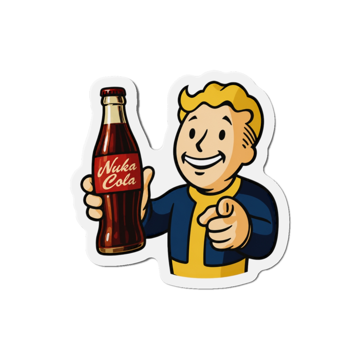 Fallout 4 Pip-Boy Nuka Cola Fridge Magnet 7mm Thick Handmade Game Decor Fallout 3 Wasteland Gift Fallout Fan Video Game Merch - alternate angle 2, merchandise