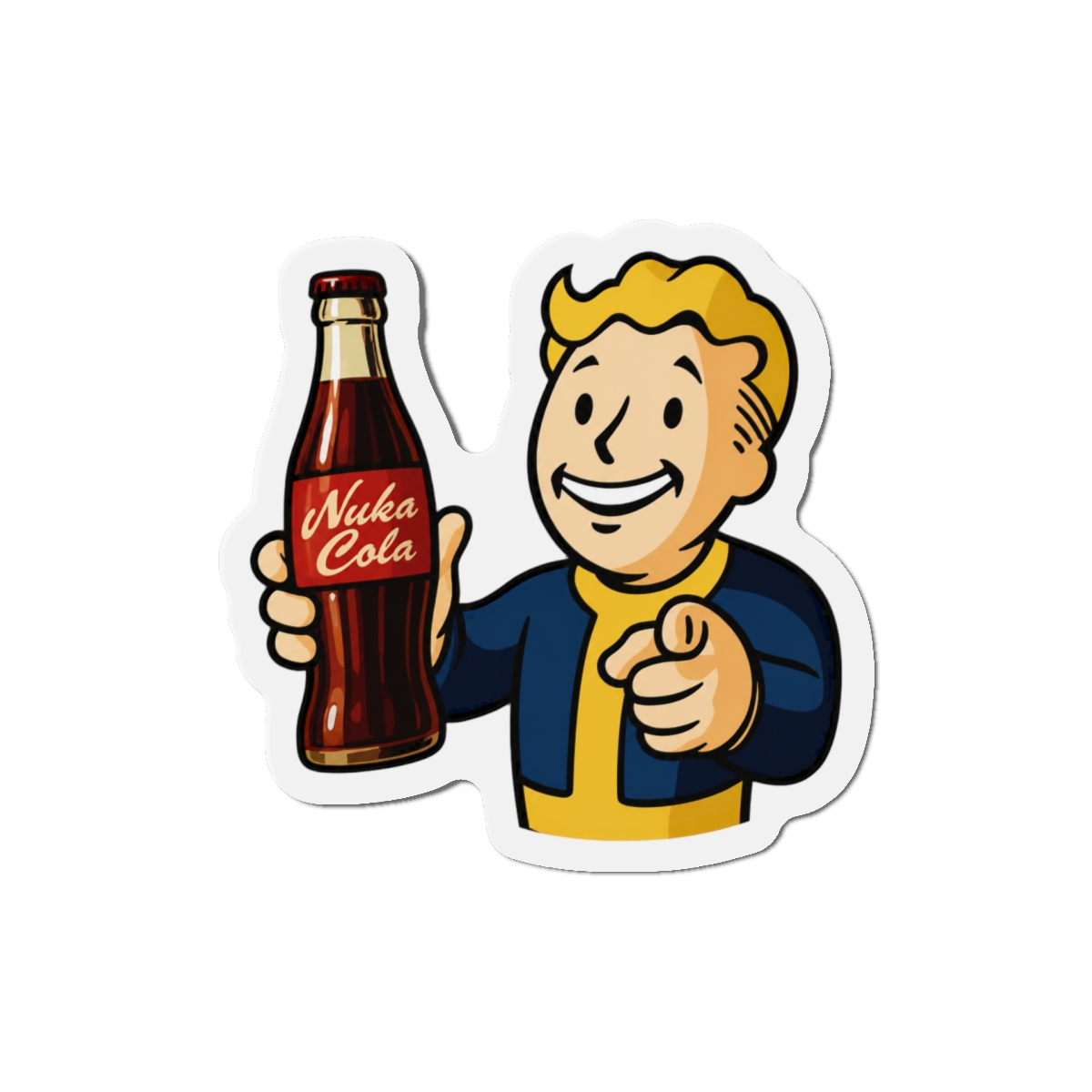 Fallout 4 Pip-Boy Nuka Cola Fridge Magnet 7mm Thick Handmade Game Decor Fallout 3 Wasteland Gift Fallout Fan Video Game Merch - alternate angle 3, merchandise