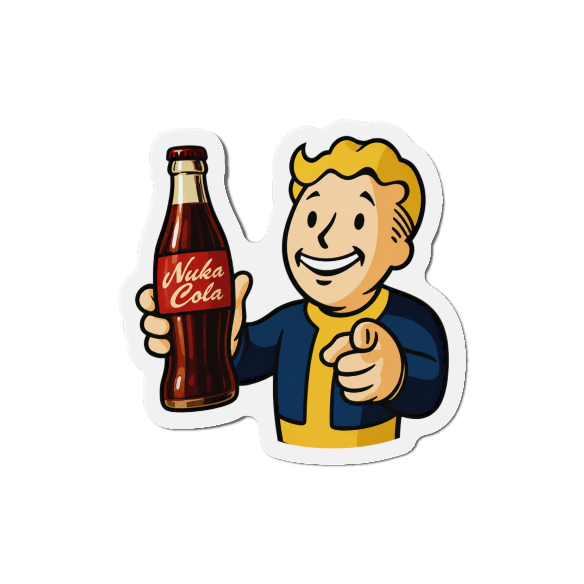 Fallout 4 Pip-Boy Nuka Cola Fridge Magnet 7mm Thick Handmade Game Decor Fallout 3 Wasteland Gift Fallout Fan Video Game Merch - alternate angle 4, merchandise
