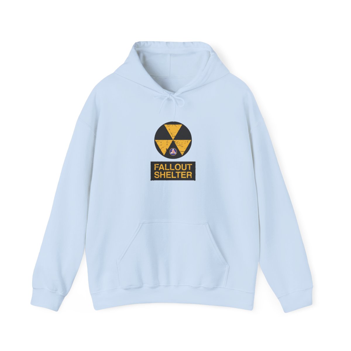 Cold War Civil Defense Fallout Shelter Sign Hoodie