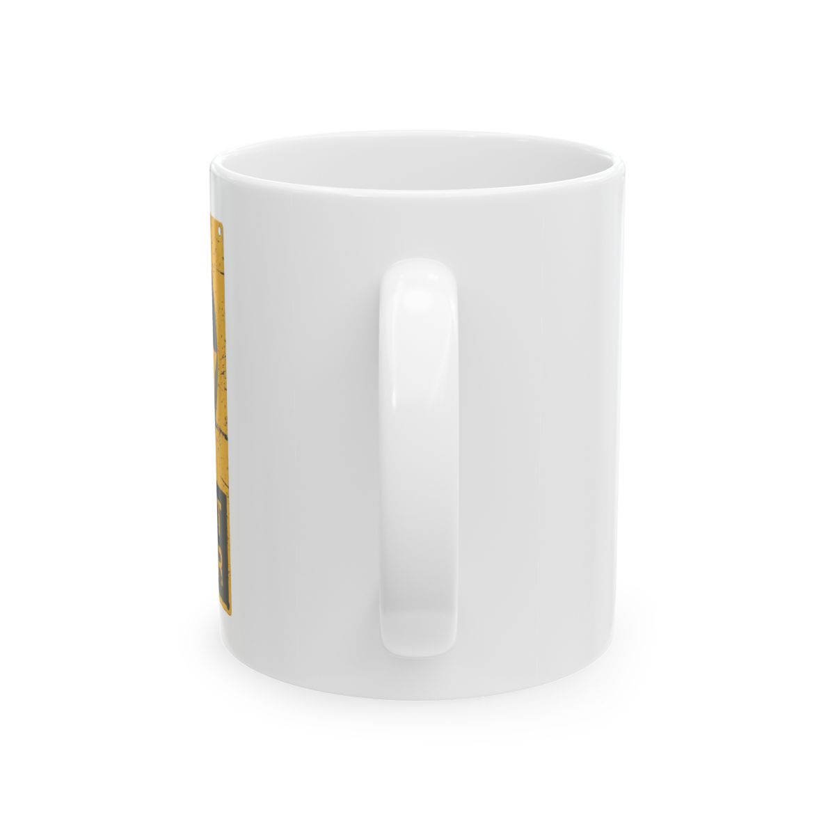 Cold War Civil Defense Fallout Shelter Sign Mug - alternate angle 2, merchandise