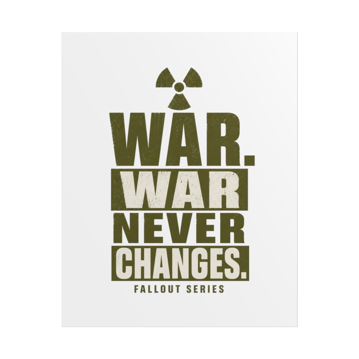 Fallout "War. War Never Changes." Poster