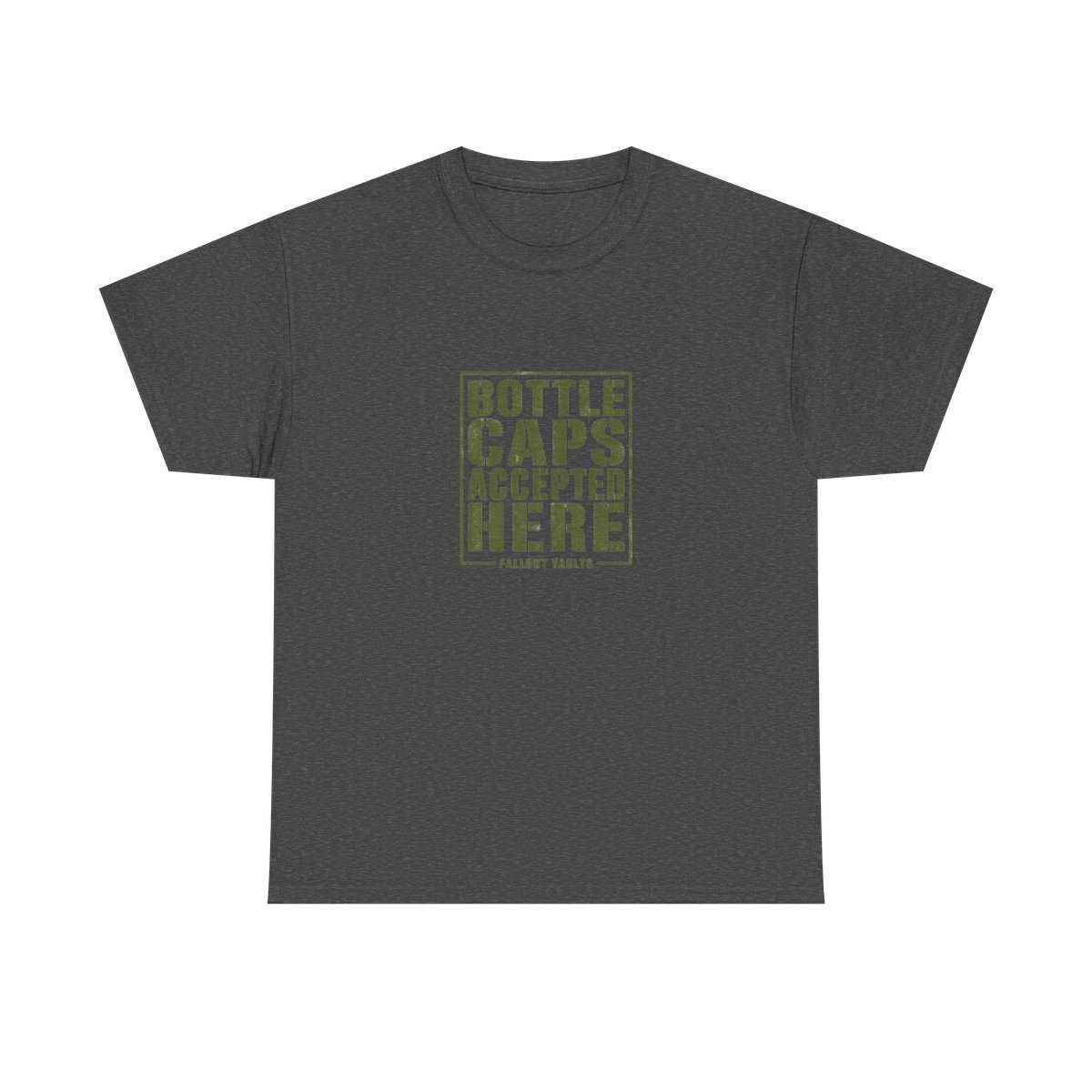 Fallout "Bottle Caps Accepted Here" Unisex Tee - alternate angle 4, merchandise