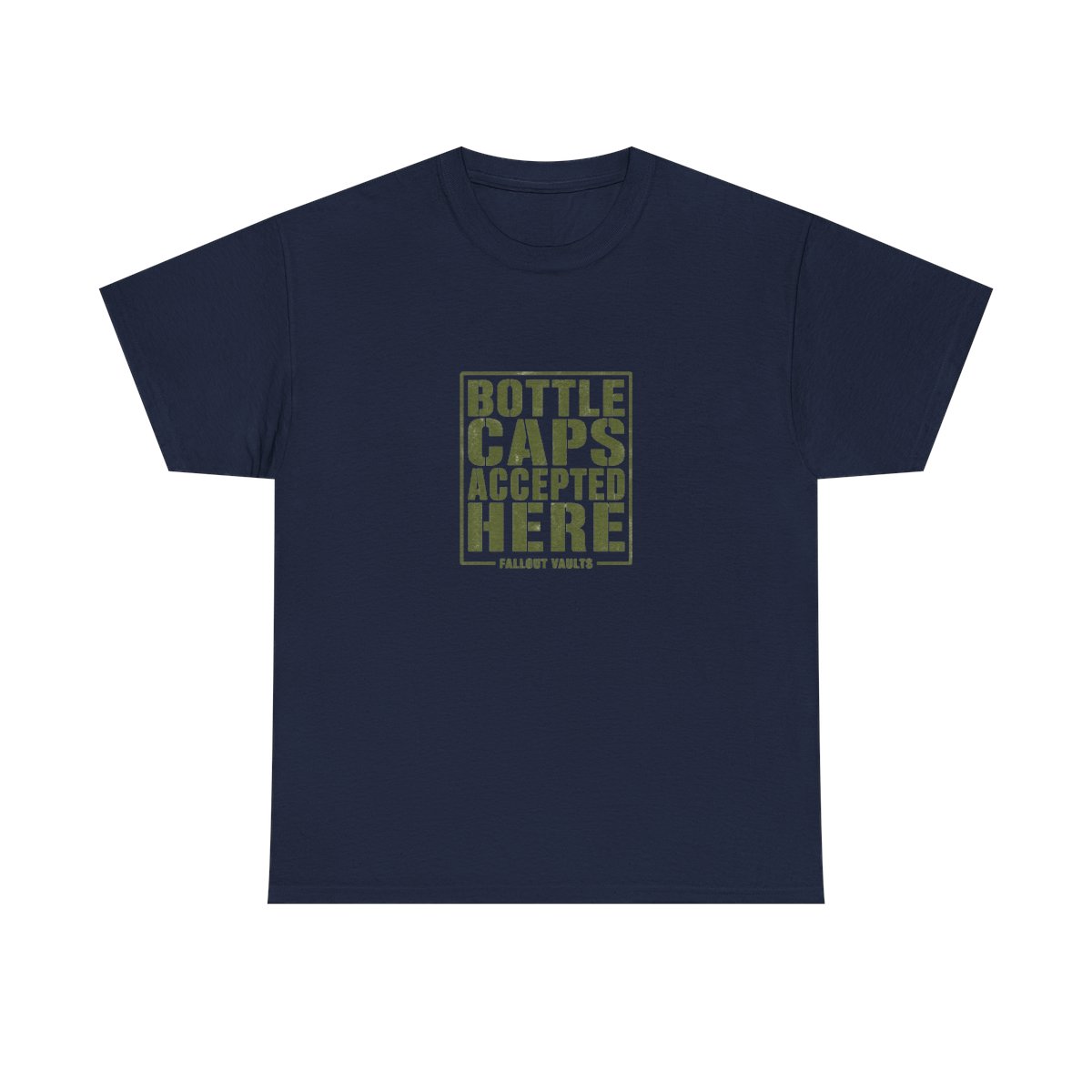 Fallout "Bottle Caps Accepted Here" Unisex Tee - alternate angle 5, merchandise