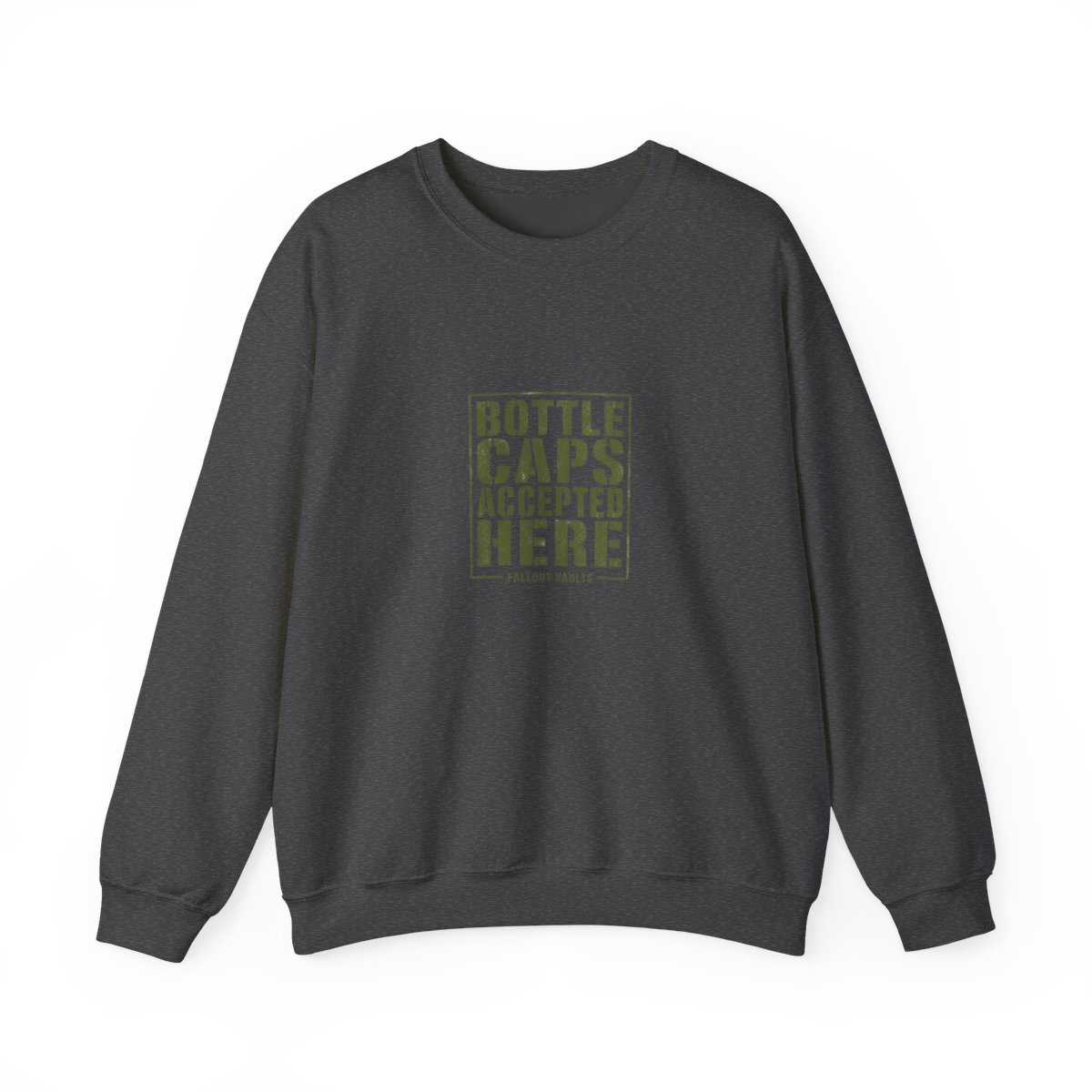 Fallout "Bottle Caps Accepted Here" Crewneck - alternate angle 3, merchandise