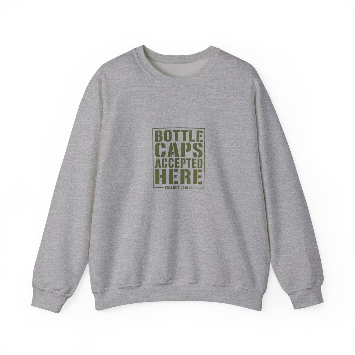 Fallout "Bottle Caps Accepted Here" Crewneck - alternate angle 4, merchandise