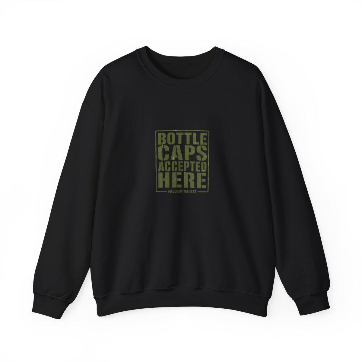 Fallout "Bottle Caps Accepted Here" Crewneck