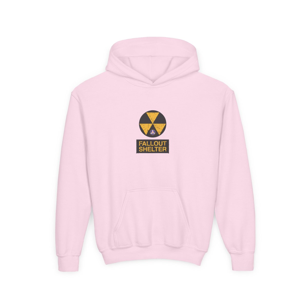 Cold War Civil Defense Fallout Shelter Sign Kids Hoodie