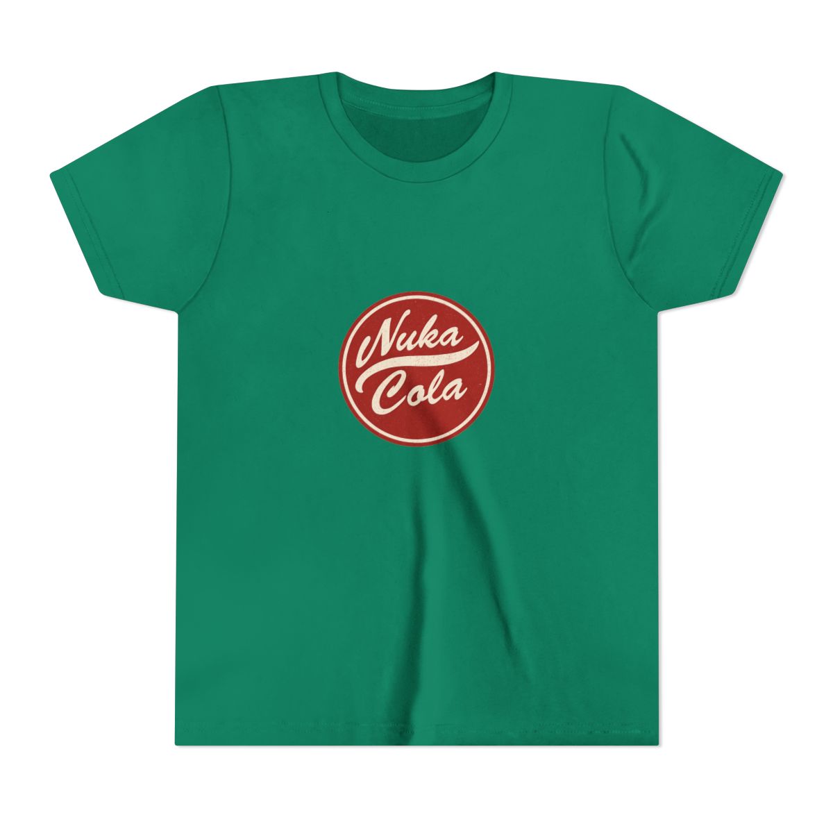 Distressed Nuka Cola Logo | Fallout Kids Tee, Nuka Cola Shirt, Gamer Gift - alternate angle 2, merchandise