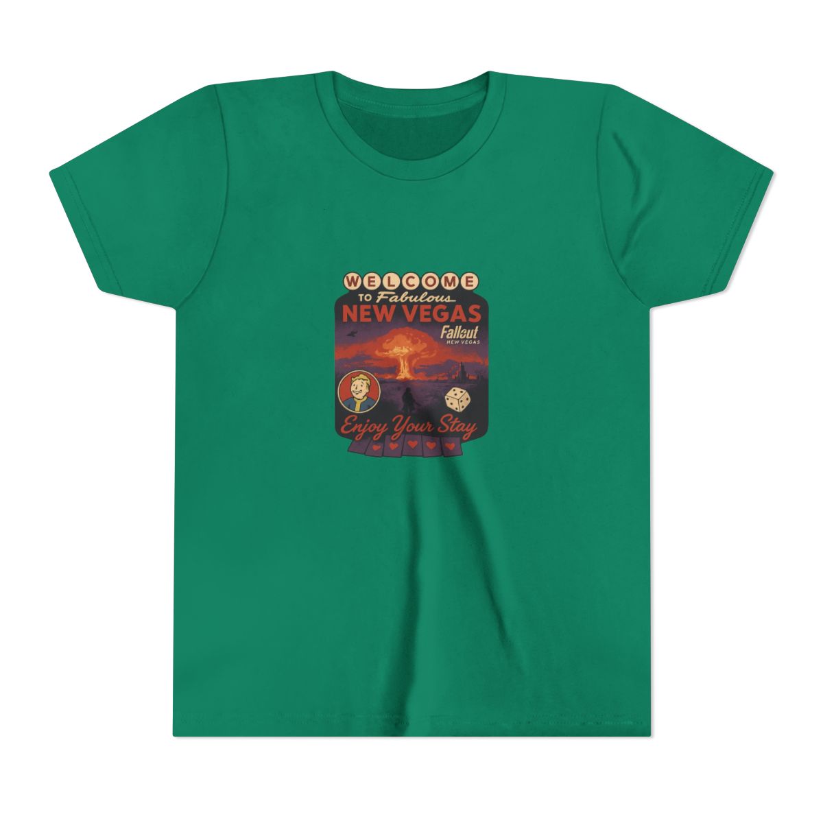 Fabulous New Vegas Welcome | Fallout Shirt, Retro Gamer Kids Tee, Wasteland Gift - alternate angle 2, merchandise