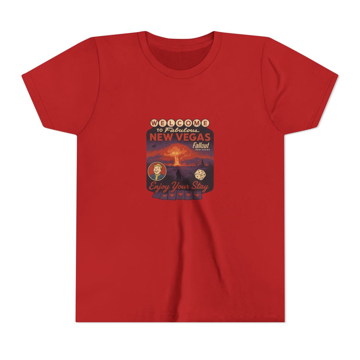 Fabulous New Vegas Welcome | Fallout Shirt, Retro Gamer Kids Tee, Wasteland Gift - alternate angle 5, merchandise
