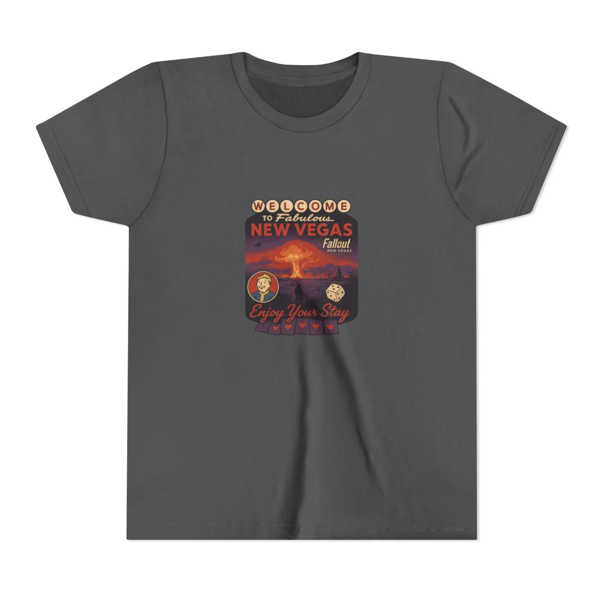 Fabulous New Vegas Welcome | Fallout Shirt, Retro Gamer Kids Tee, Wasteland Gift - alternate angle 4, merchandise