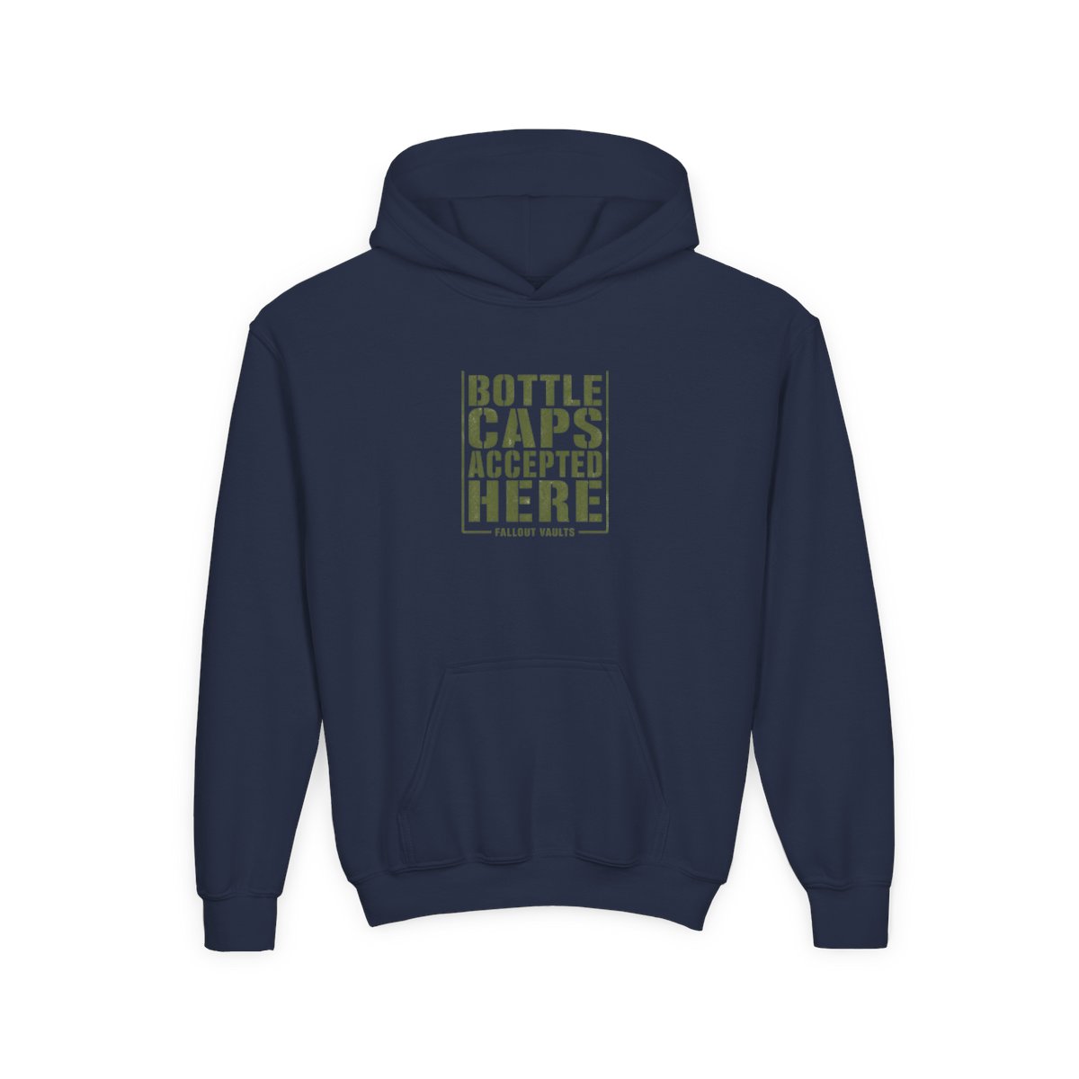 Fallout "Bottle Caps Accepted Here" Kids Hoodie - alternate angle 5, merchandise