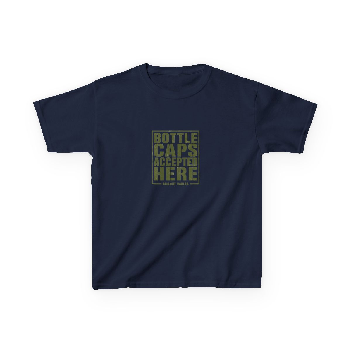 Fallout "Bottle Caps Accepted Here" Unisex Kids Tee - alternate angle 5, merchandise
