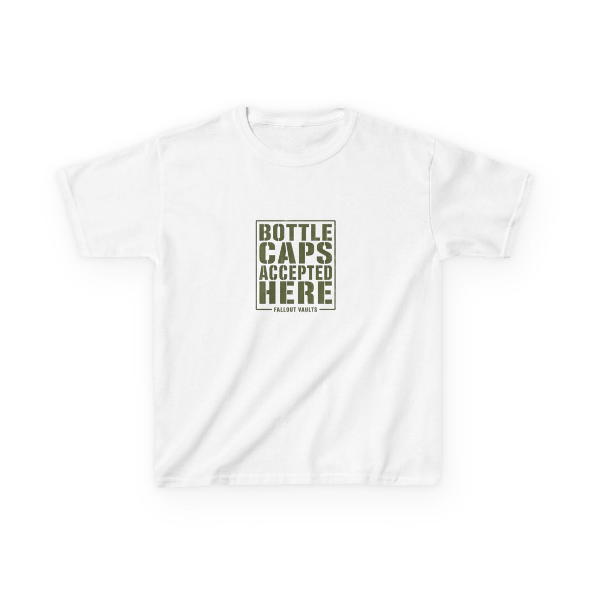 Fallout "Bottle Caps Accepted Here" Unisex Kids Tee