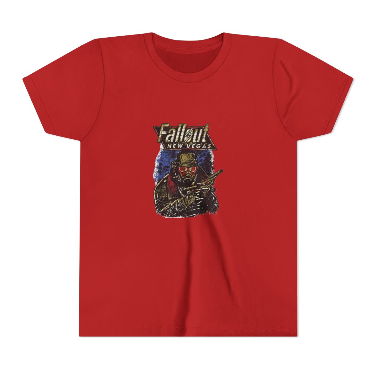 Fallout New Vegas Ranger Vintage Distressed Video Game Kids T Shirt - alternate angle 5, merchandise