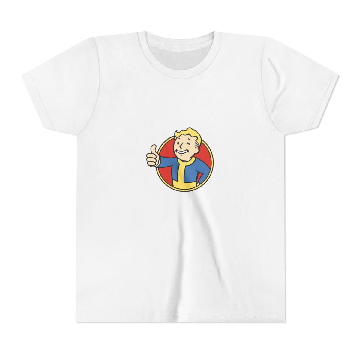 Fallout Vault Boy Thumbs-Up Kids T-Shirt - alternate angle 2, merchandise