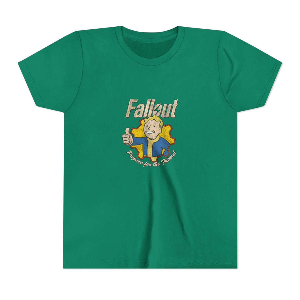 Fallout Video Game Prepare for The Future Vault Boy Kids T Shirt - alternate angle 2, merchandise