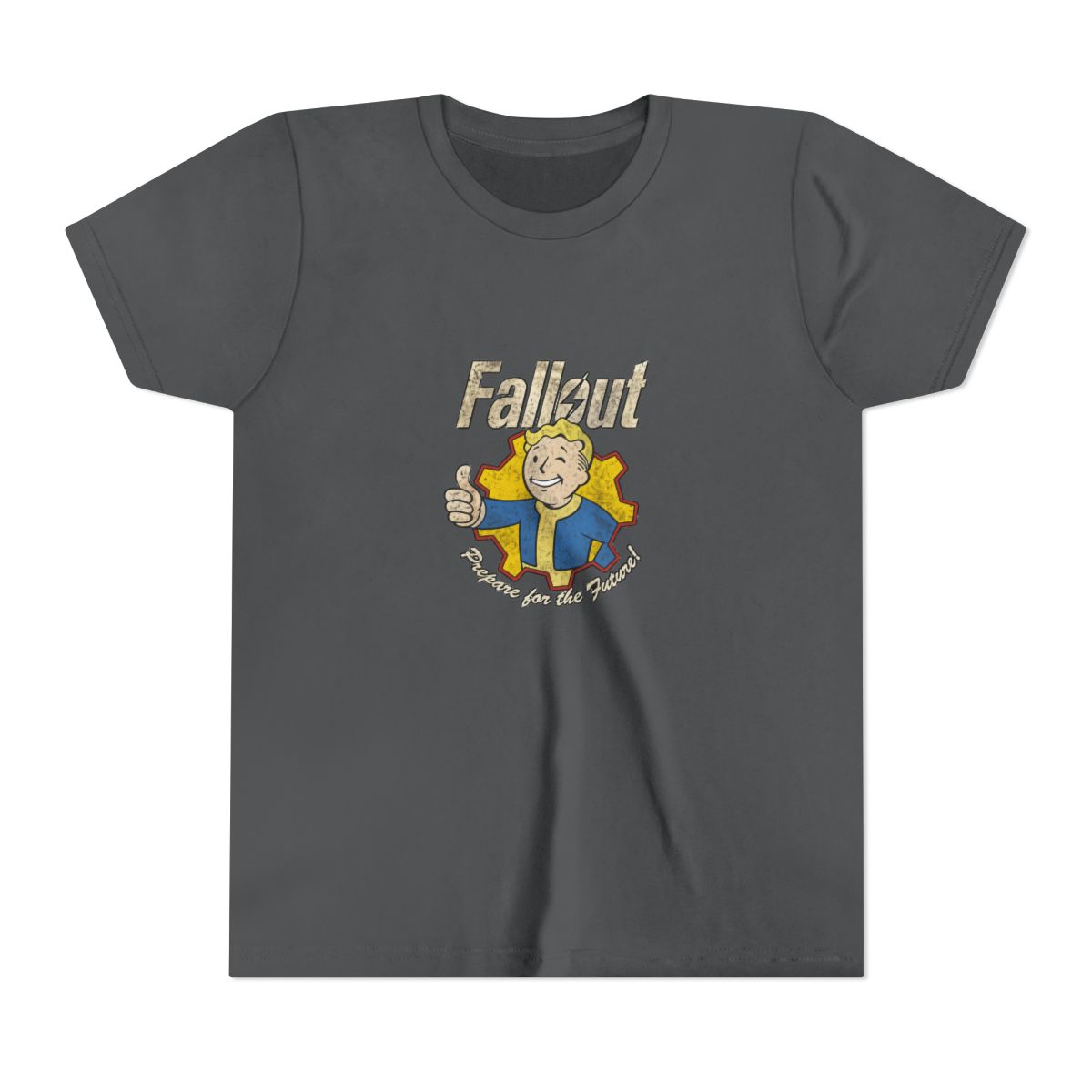 Fallout Video Game Prepare for The Future Vault Boy Kids T Shirt - alternate angle 5, merchandise