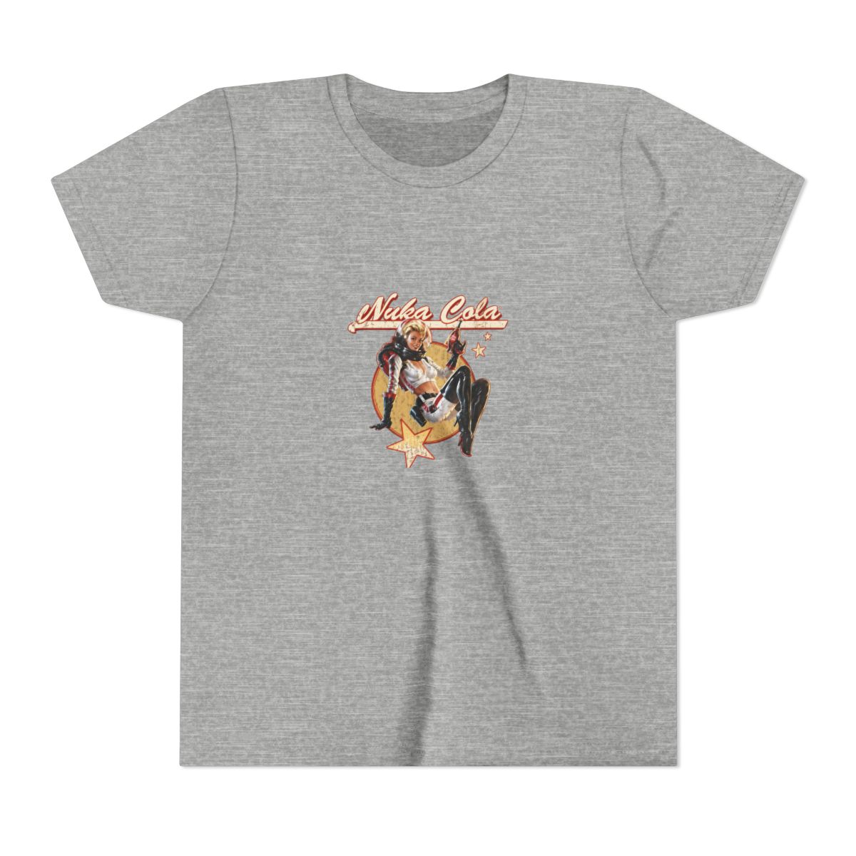 Fallout Video Game Retro Nuka Cola Ad Kids T Shirt - alternate angle 3, merchandise