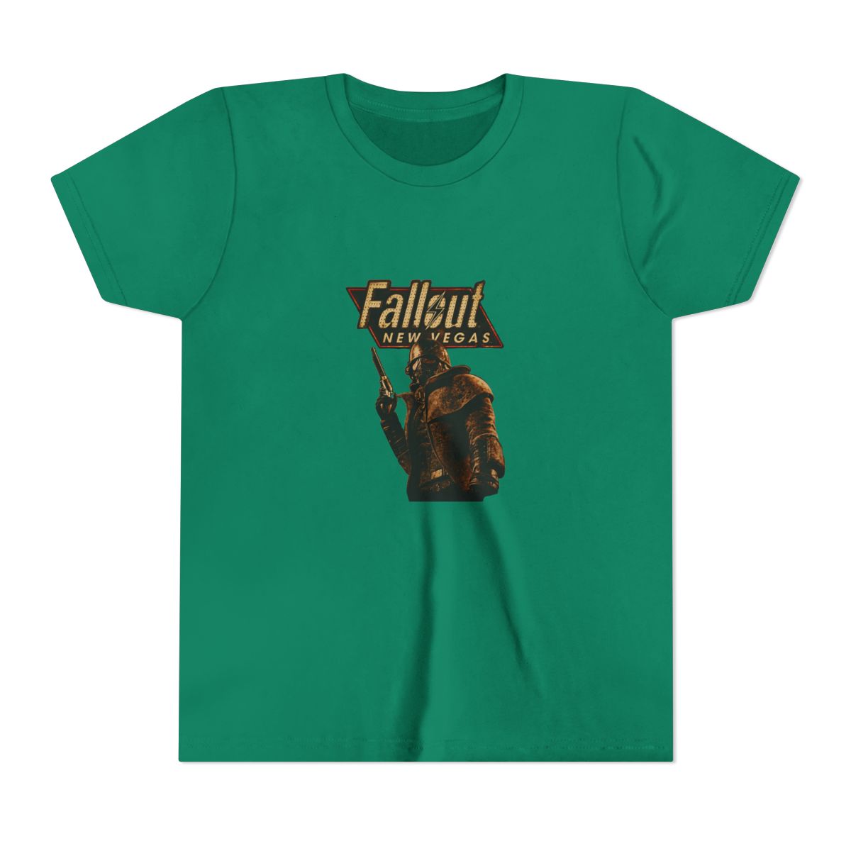 Retro New Vegas T Shirt, Gamer Ghoul Kids Tee - alternate angle 4, merchandise