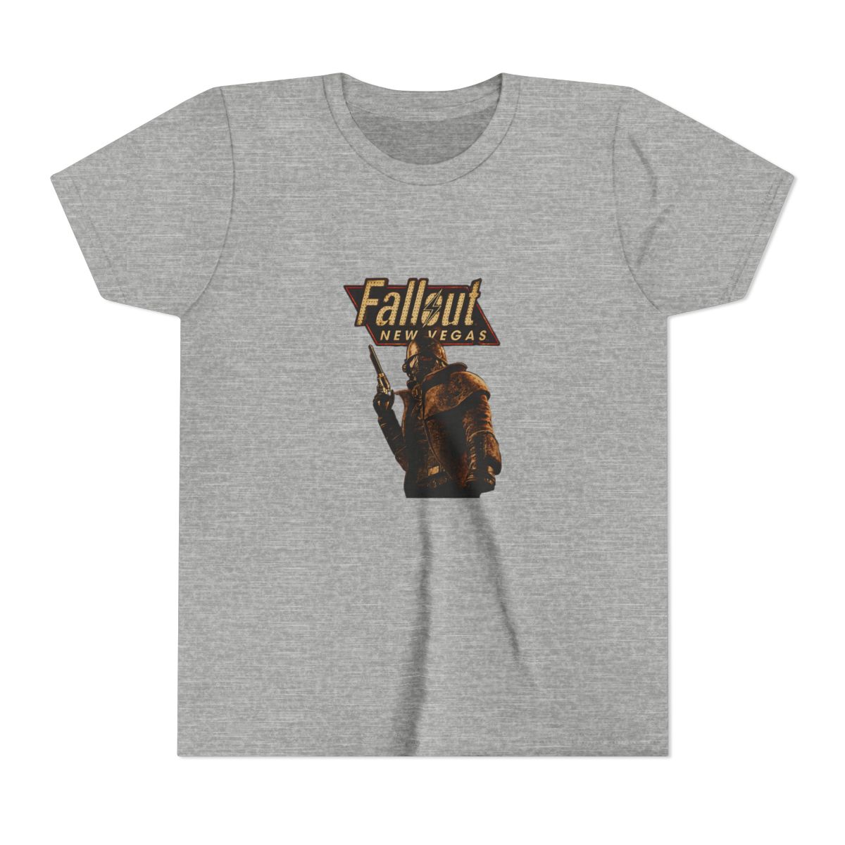 Retro New Vegas T Shirt, Gamer Ghoul Kids Tee - alternate angle 5, merchandise