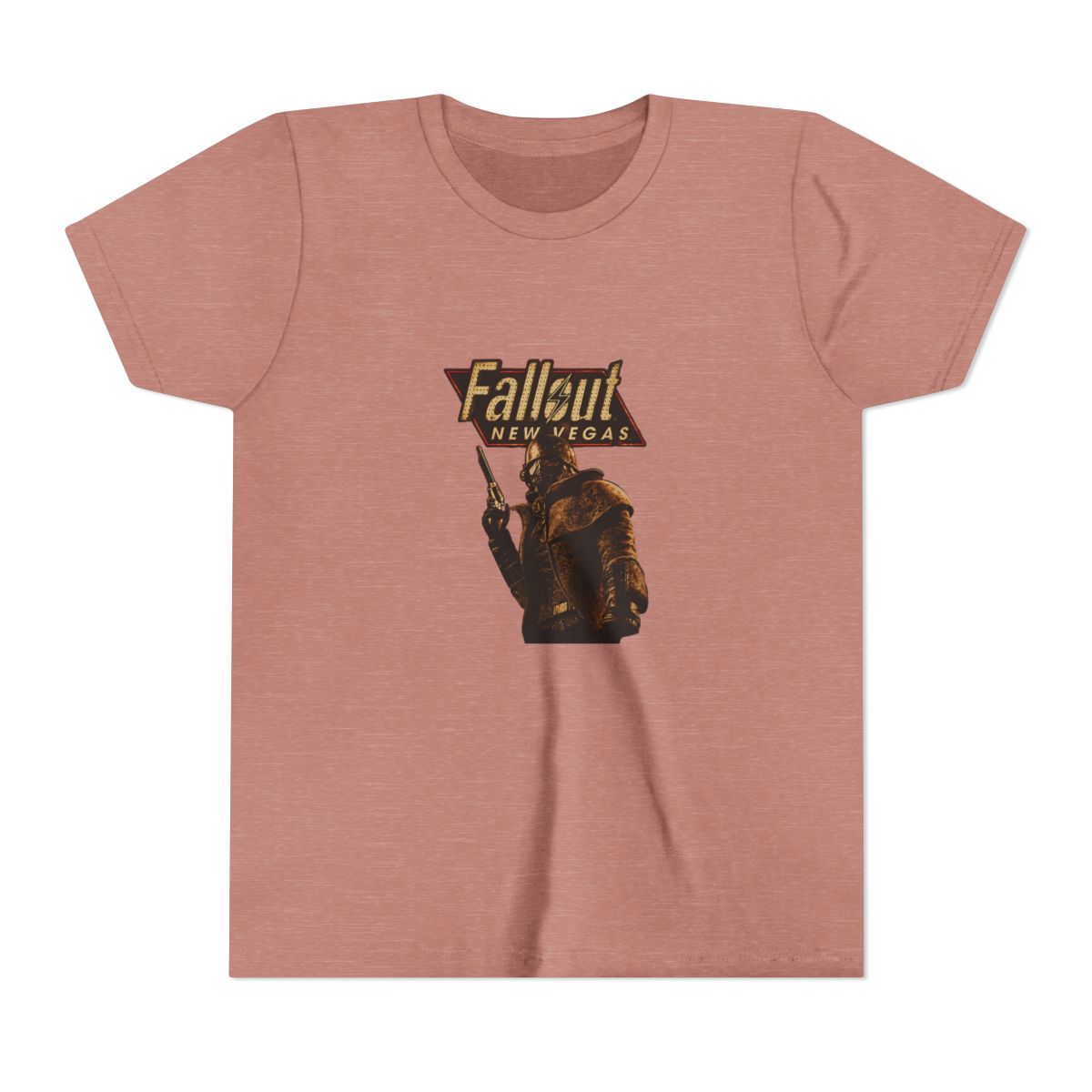 Retro New Vegas T Shirt, Gamer Ghoul Kids Tee - alternate angle 2, merchandise