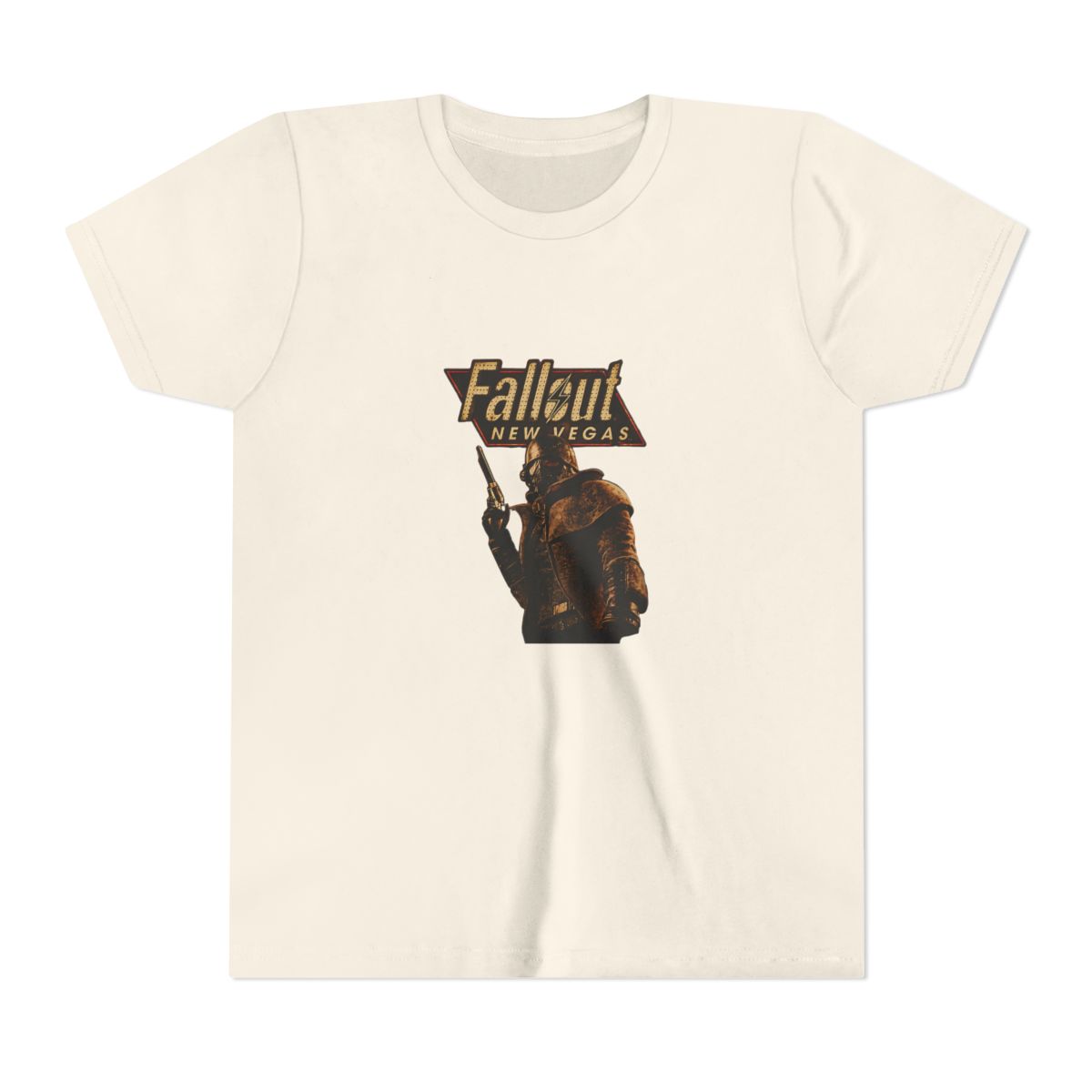 Retro New Vegas T Shirt, Gamer Ghoul Kids Tee - alternate angle 3, merchandise