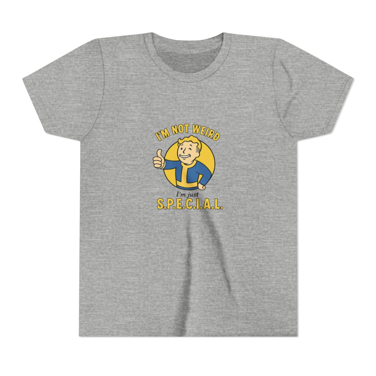 SPECIAL Vault Boy Thumbs Up | Fallout Fan Tee, S.P.E.C.I.A.L Shirt, Gamer Gift (Kids) - alternate angle 3, merchandise