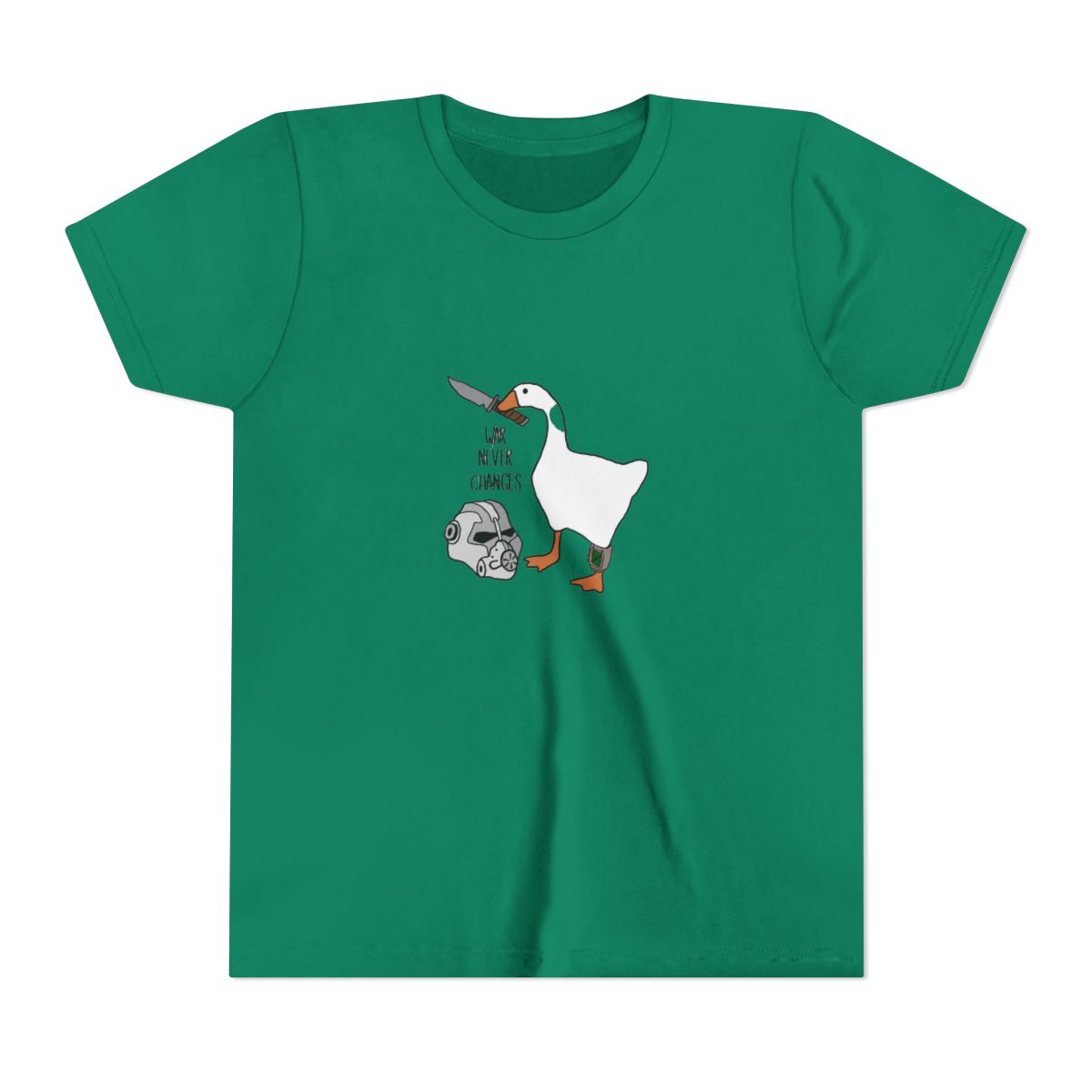 War Never Changes Kids T Shirt - alternate angle 2, merchandise